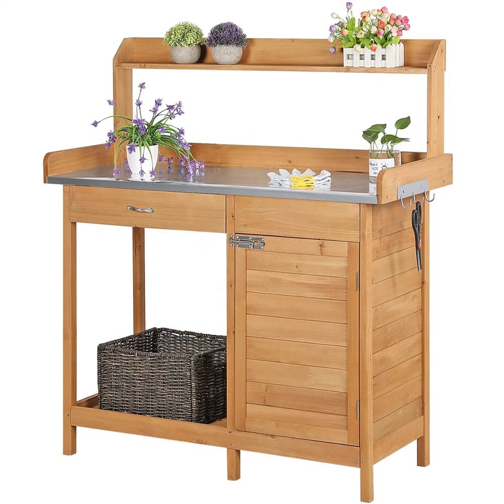 Woodworking Workbench - 屋外家具用の屋外家庭用無垢材の作業台