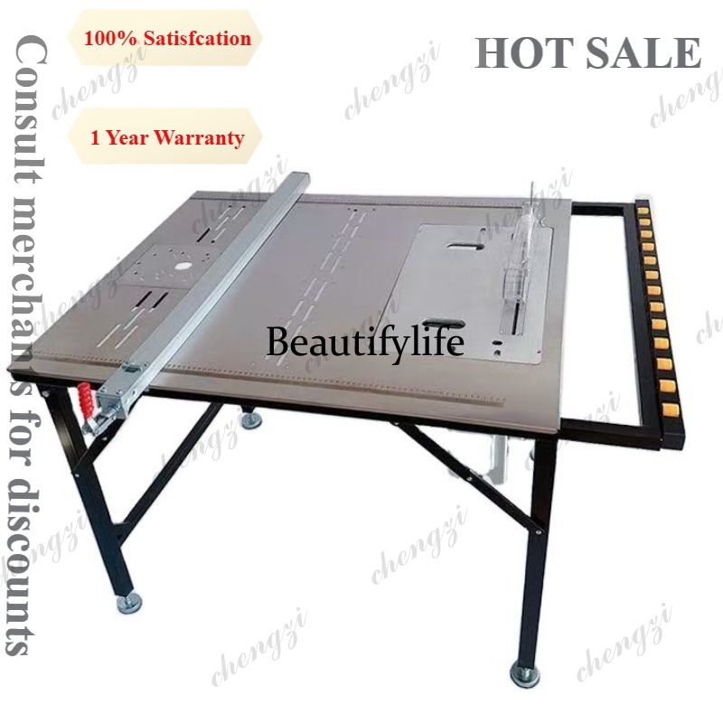 Woodworking Workbench - A81 ダストフリー一体型マザーベビーソー多機能折りたたみ式ポータブルワークベンチ木工テーブルソー切断作業用