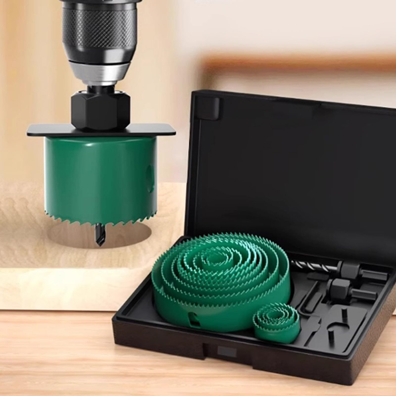 Woodworking Workshop - 19/8/5個入り 19-127mm ホールソー切断セット ソーカップ 木工用クラウンドリルビット 鋭い刃
