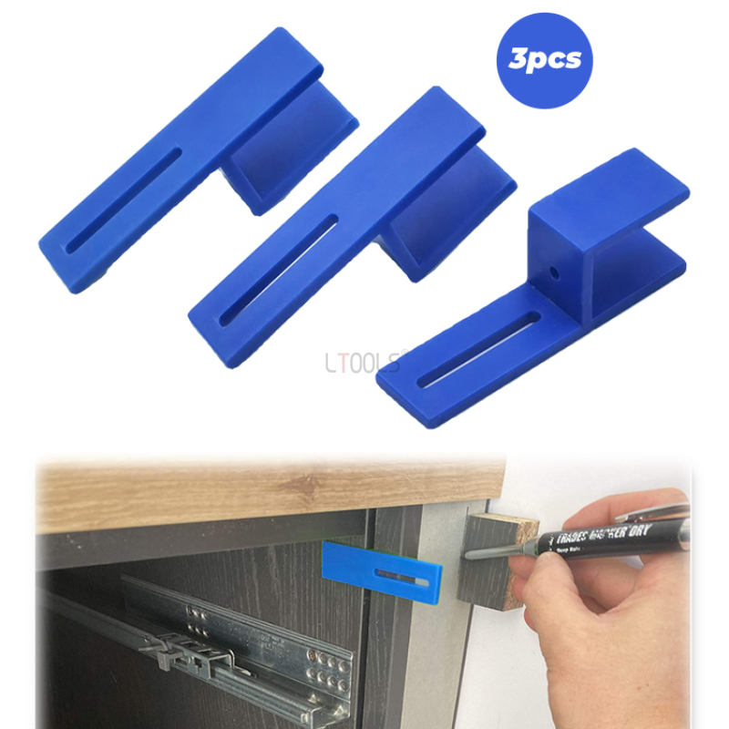 Woodworking Classes - 3 個 18 ミリメートルジグ閉鎖固定クリップ木材測定とマーキング治具キャビネットワードローブ木板大工設置ツール