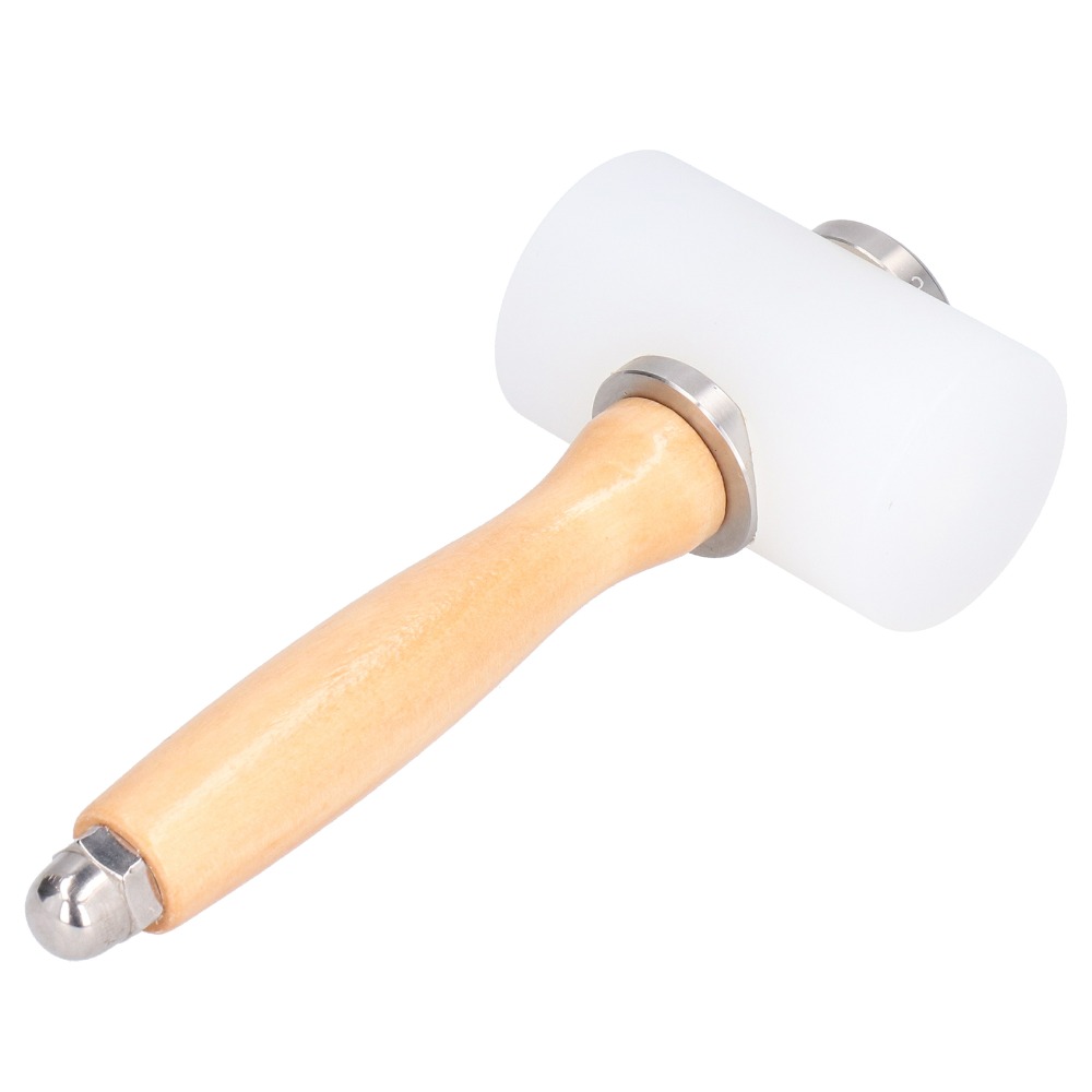 Wooden Mallet Carving - 長さ19cm レザークラフトハンマー 異なる色のハンドル 木製ハンドル ナイロン製クラフトマレット レザー刻印ツール
