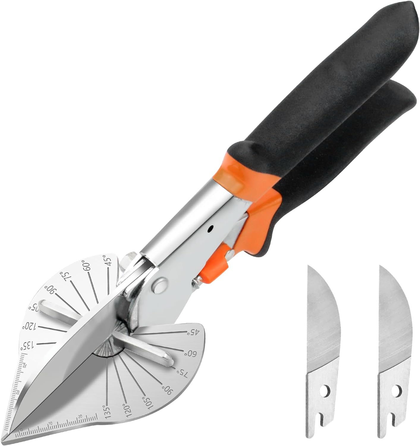 Woodworking Edge Corner Planer - 45～135度の多角度調整が可能な、SK5鋼製の刃を備えた、PVCや木材の切断に使用できるハンドツール用の角度調整式ミターシャー（剪定ばさみ）。