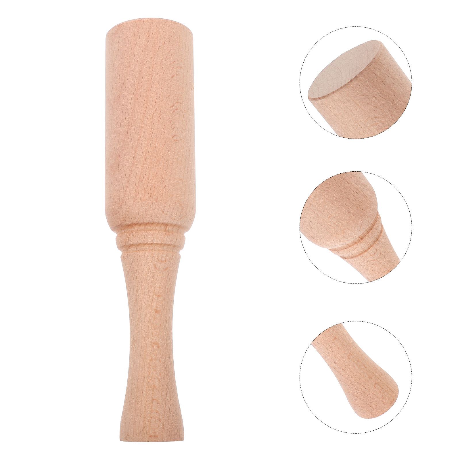 Wooden Mallet Carving - スムーズで快適なグリップのブナ材製レザークラフトハンマー、DIYレザー加工、木彫り、木工用マレット、小型木製ハンマー