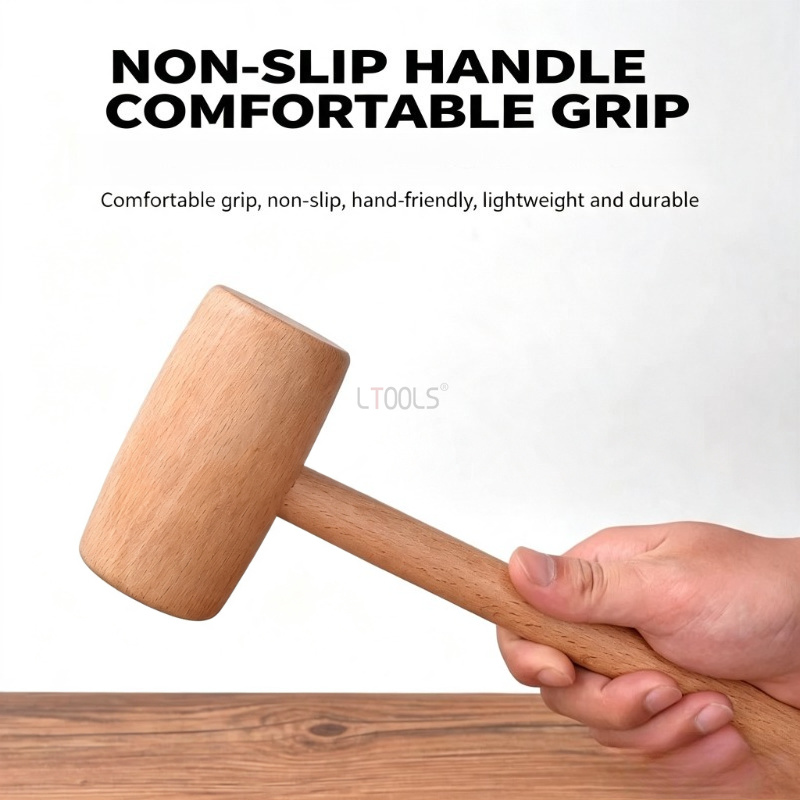 Wooden Mallet Carving - 無垢材のミニ木製ハンマー、木工用打撃ツール、大工仕事、DIY手芸、組み立て、木工プロジェクト用