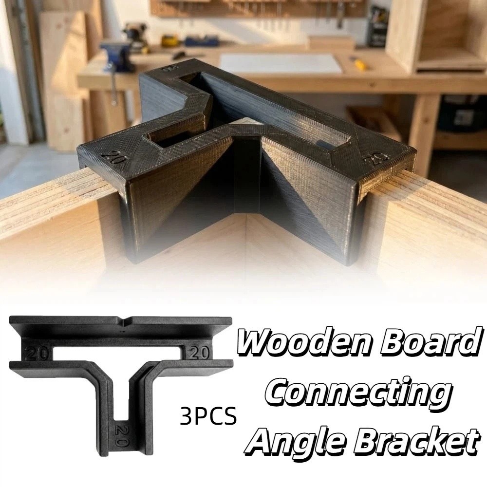 Woodworking Easy Projects - 厚みのある木製T字型ブラケット 簡単に取り付けられる工具不要の直角ブラケット 耐久性があり、素早く取り付けられます 90 ° ブラケットDIYプロジェクト