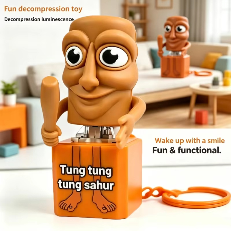 Woodworking For Beginners - 新しいタンタンタンサハルキーホルダー木製スティックマンボタンキーホルダー発光ペンダントアニメ周辺おもちゃ家の装飾最高のギフト