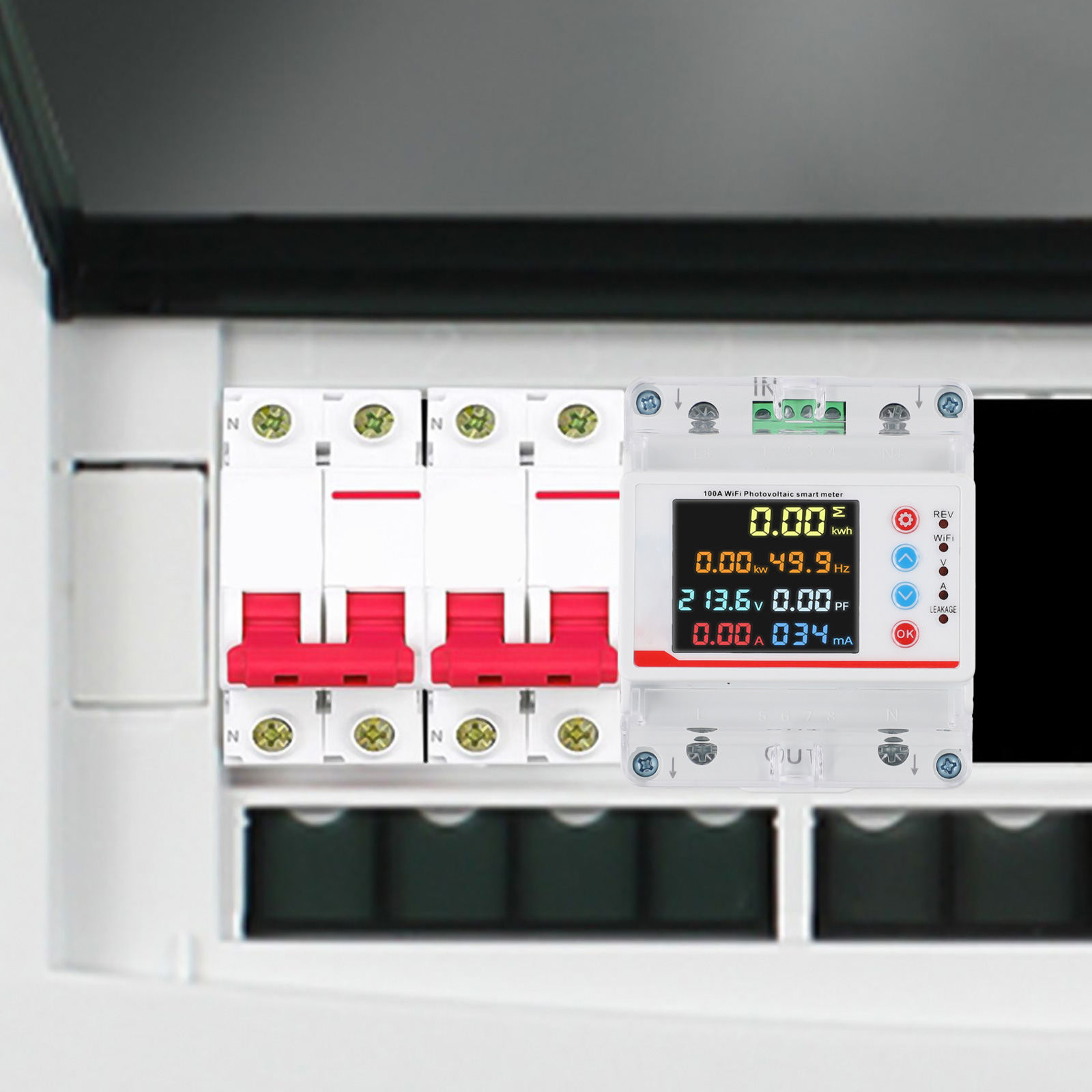 Woodworking App - 220V スマートメーター電気メーター 10 保護機構 ABS 素材