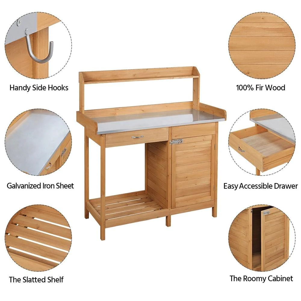 屋外家具用の屋外家庭用無垢材の作業台 - Woodworking Workbench のレビューと価格
