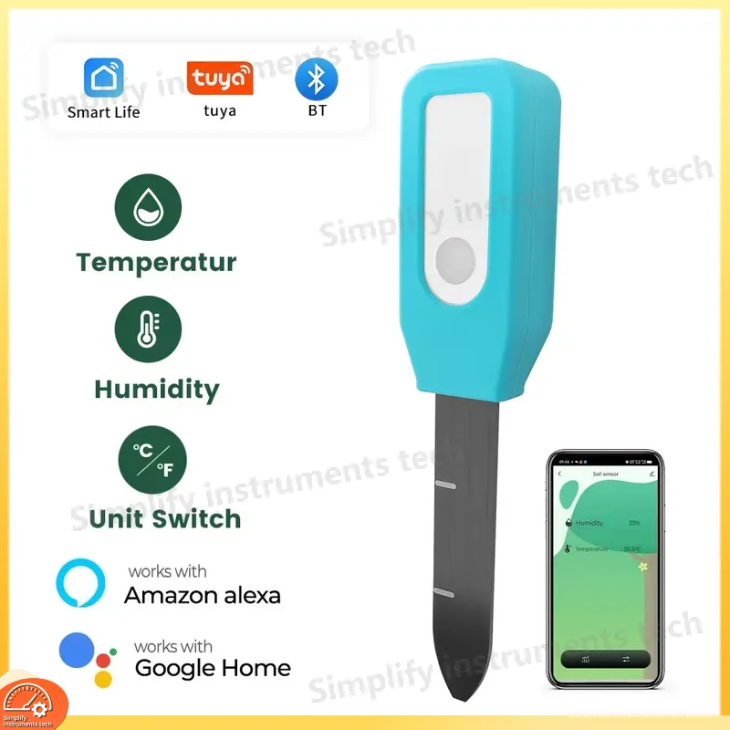 WiFiスマート土壌水分温度センサー ワイヤレス植物モニター - Woodworking App のレビューと価格