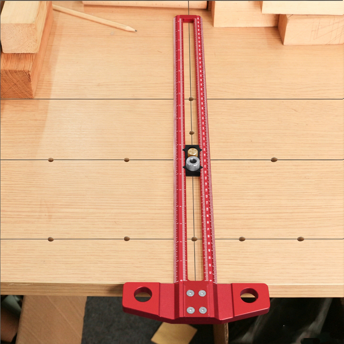 木工用T型定規マーキングゲージ、調整可能なストップと鉛筆ガイ - Woodworking Classes のレビューと価格
