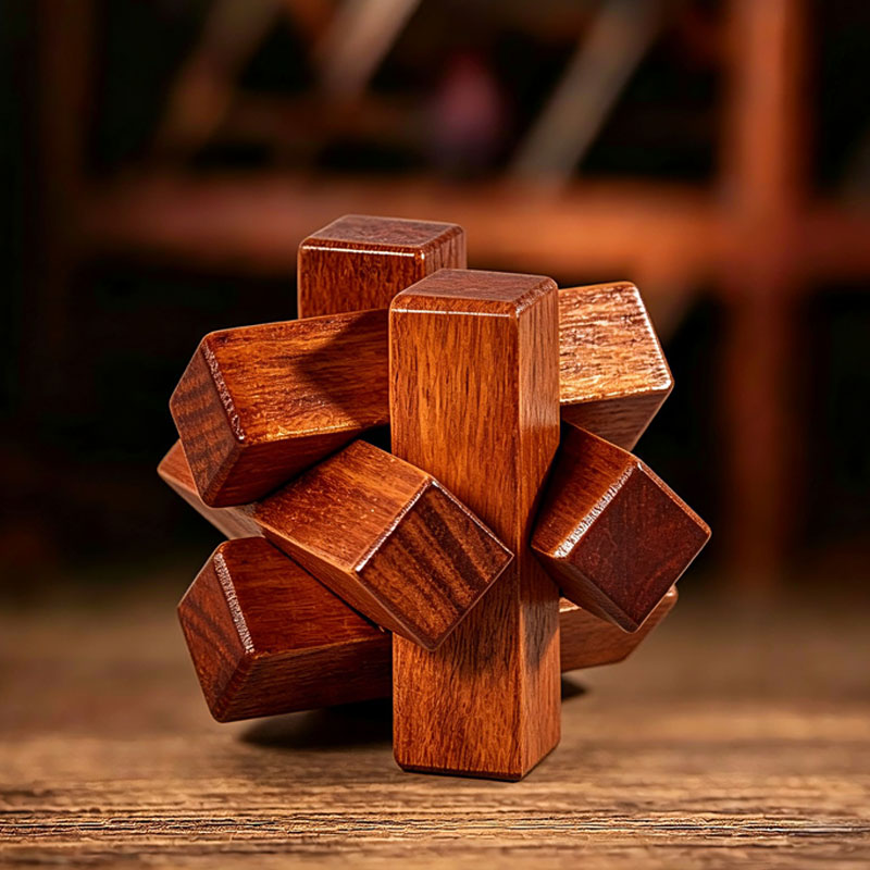 木製ノットパズル IQ ロジックトレーニング ロック解除 イ - Woodworking Game のレビューと価格