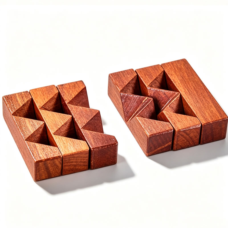 木製ノットパズル IQ ロジックトレーニング ロック解除 イ - Woodworking Game のレビューと価格