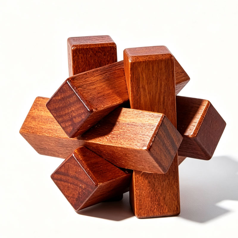 木製ノットパズル IQ ロジックトレーニング ロック解除 イ - Woodworking Game のレビューと価格