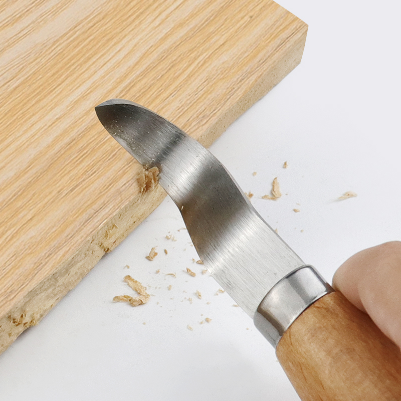 ステンレス鋼彫刻ナイフ ブナ材ハンドル 曲線ストレートナイフ - Woodworking For Beginners のレビューと価格
