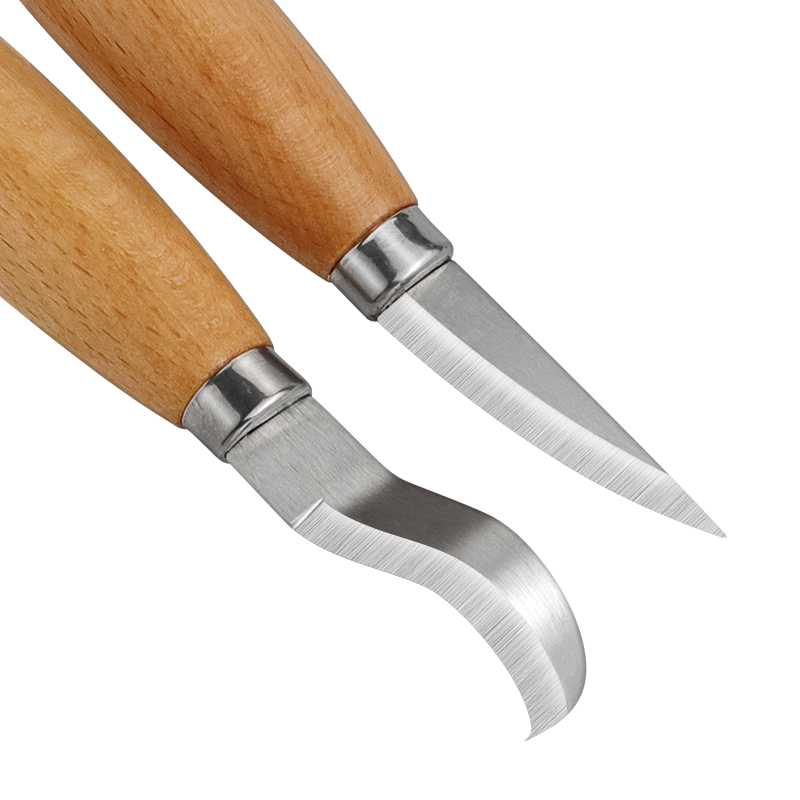 ステンレス鋼彫刻ナイフ ブナ材ハンドル 曲線ストレートナイフ - Woodworking For Beginners のレビューと価格