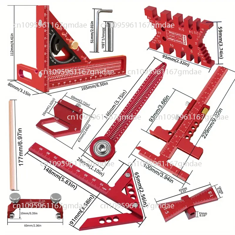 木工測定ツールキット 収納ボックス付き 10点セット プロジ - Woodworking Free Plans のレビューと価格