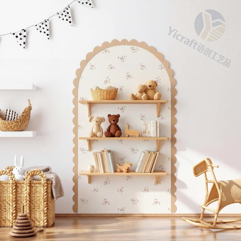【新商品】木製ウォールアーチデコレーション DIY 未完成木 - Woodworking Art のレビューと価格