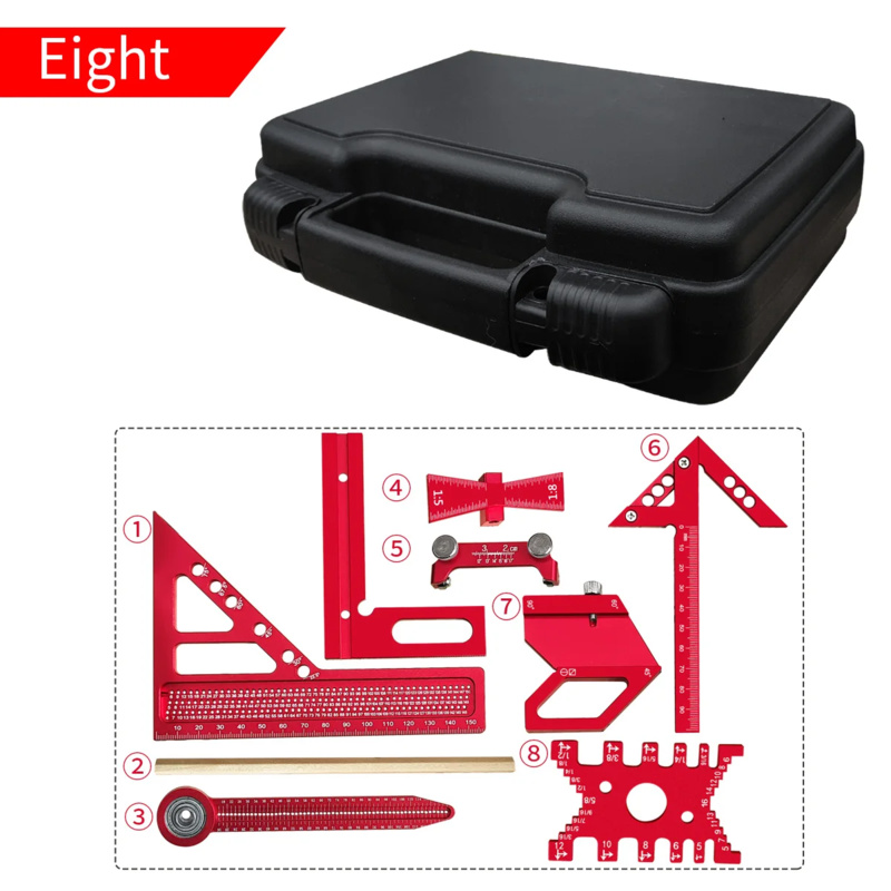 木工用アルミ製直角定規キット（ボックス付き）精密大工用クイッ - Woodworking Free Plans のレビューと価格
