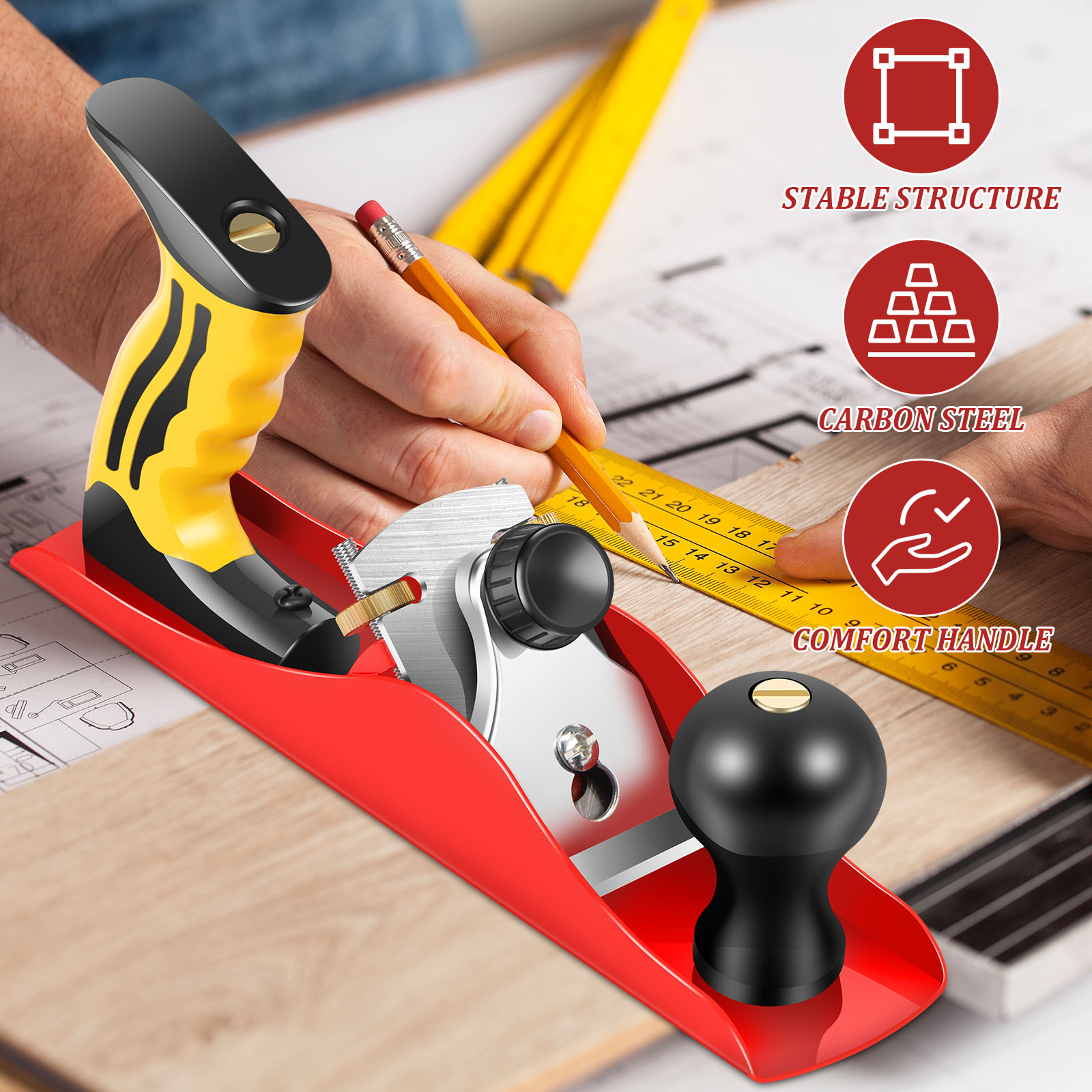 木製ハンドプレーナーセットハンドツールブロックプレーン切断刃 - Woodworking Shops のレビューと価格