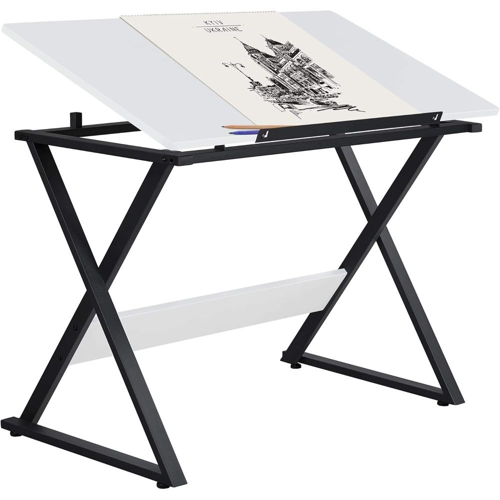 ドレーティングテーブルまたはアーティスト用アートデスク、絵画 - Wood Woodworking のレビューと価格