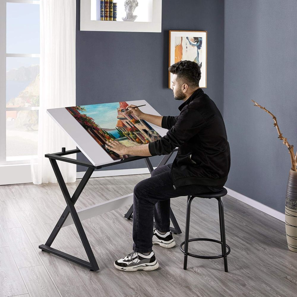 ドレーティングテーブルまたはアーティスト用アートデスク、絵画 - Wood Woodworking のレビューと価格