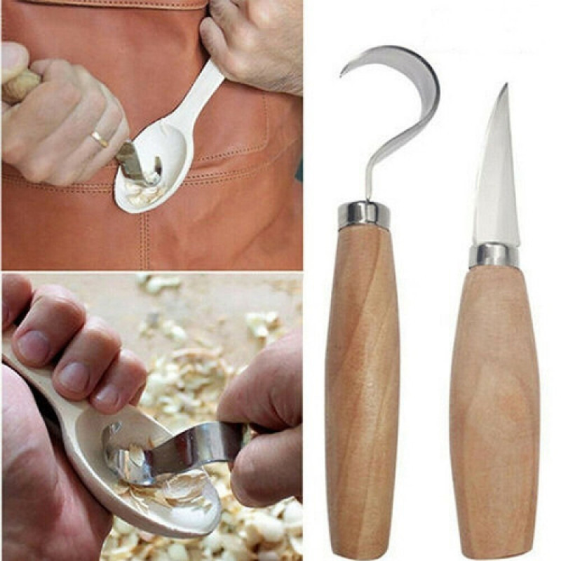 木彫りナイフ チゼルフックナイフ 彫刻ツール 人間工学に基づ - Woodworking For Beginners のレビューと価格