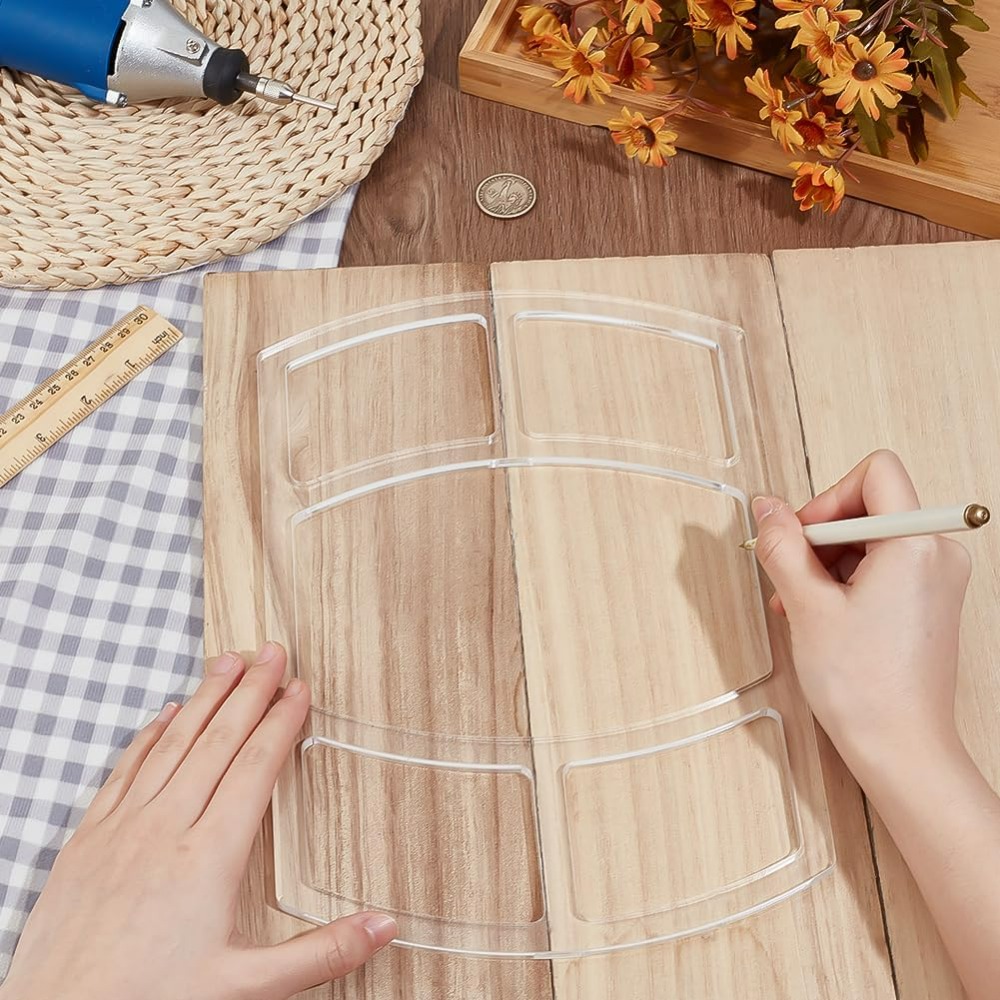 5ポケットバレットトレイルーターテンプレート長方形アクリル木 - Woodworking Shops のレビューと価格