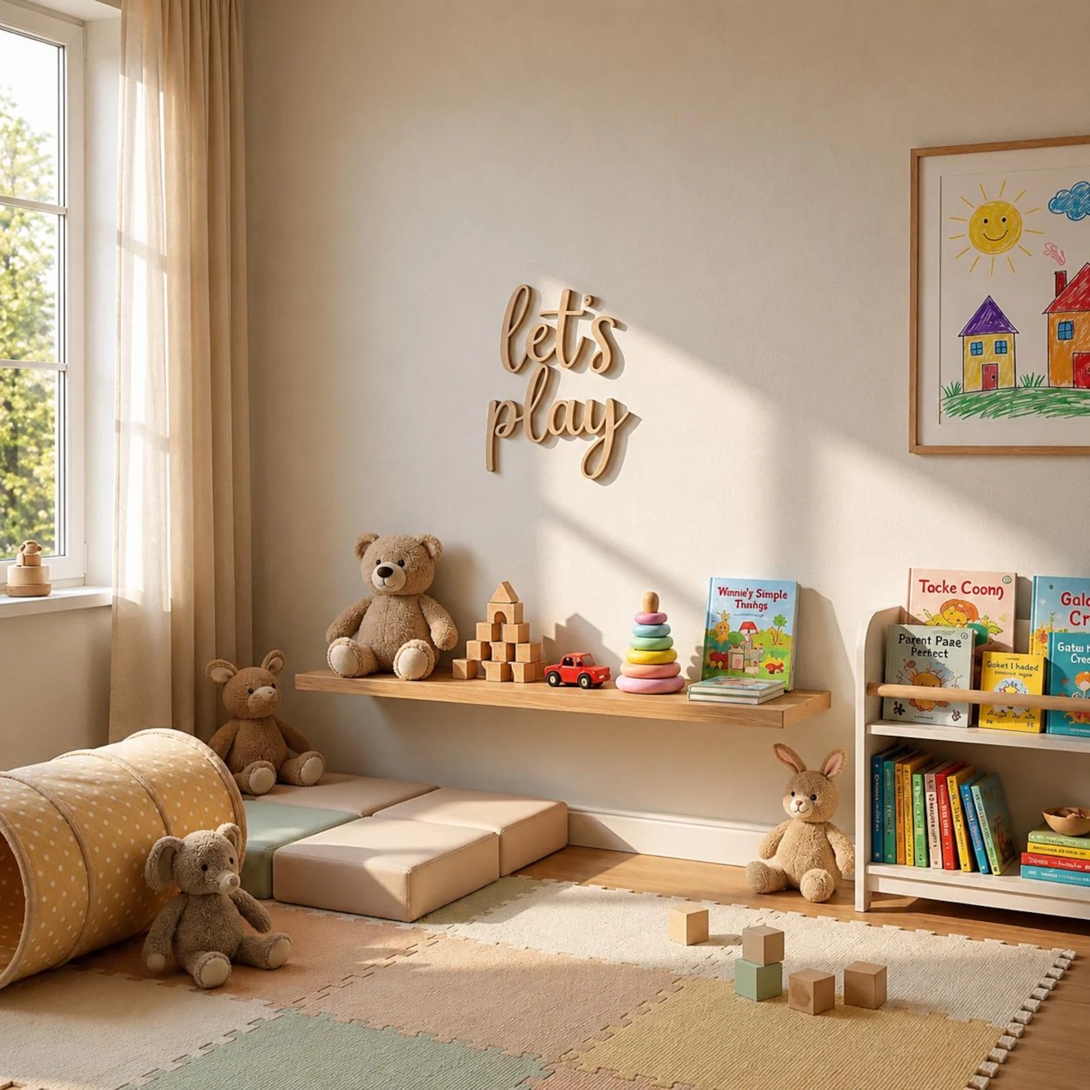 木製ウォールサイン「Let's Play」、プレイルーム・ゲ - Woodworking For Beginners のレビューと価格