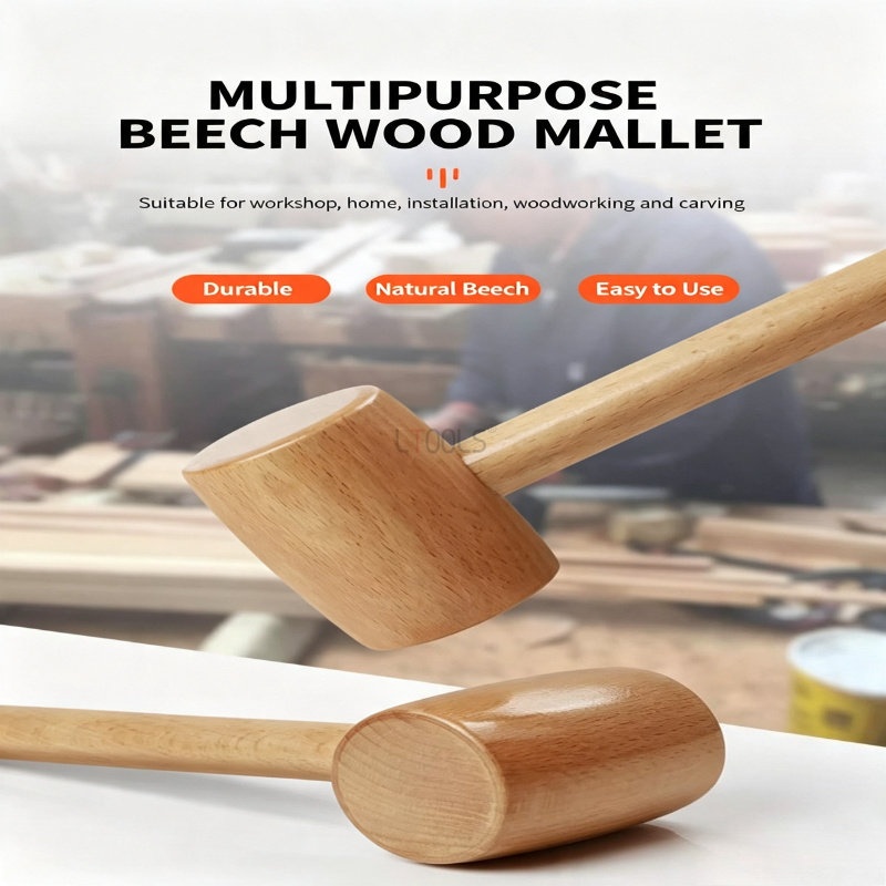 無垢材のミニ木製ハンマー、木工用打撃ツール、大工仕事、DIY - Wooden Mallet Carving のレビューと価格