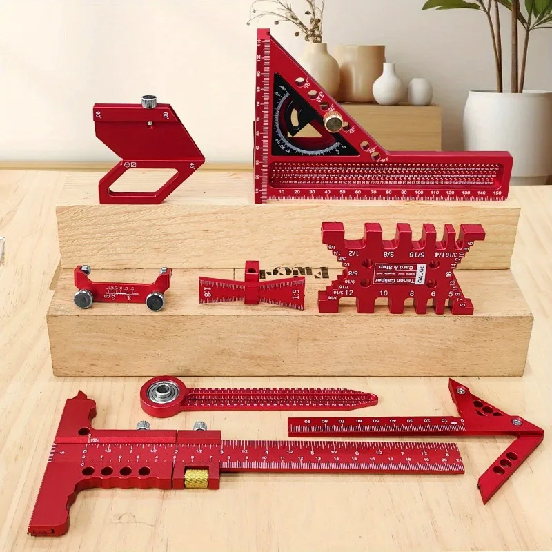 10点組木工用レイアウト測定ツールキット（収納ボックス付き） - Woodworking Free Plans のレビューと価格