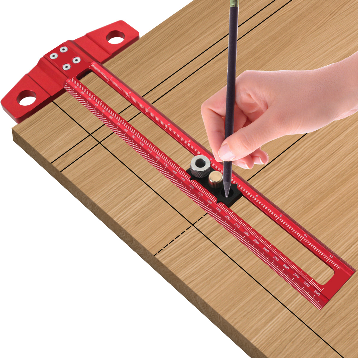 木工 2 in 1 掘削位置決めスコア定規アルミスクライバー - Woodworking Classes のレビューと価格