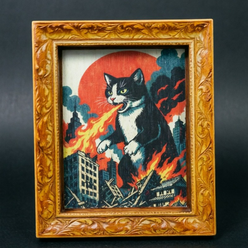 8*6*1cm 木製磁気絵画クラフトデコレーションステッカー - Woodworking Art のレビューと価格