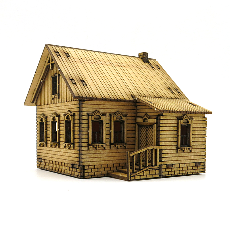 1/72 木製組み立てハウス ヨーロッパ建築 ロウハウス 店 - Woodworking Game のレビューと価格